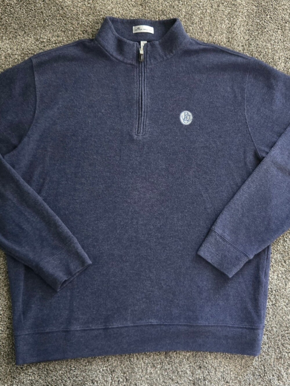 Peter Millar Ballantyne Country Club Quarter Zip Pullover Rayon Blend Sweater XL